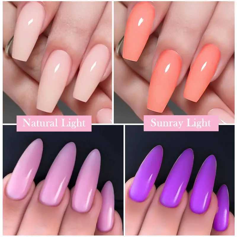 Mtssii 7ml Light Changing Quick Extension Gel Nude Pink Semi Permanent Acrylic Gel Nail Polish UV Construction Builder UV GelM240814
