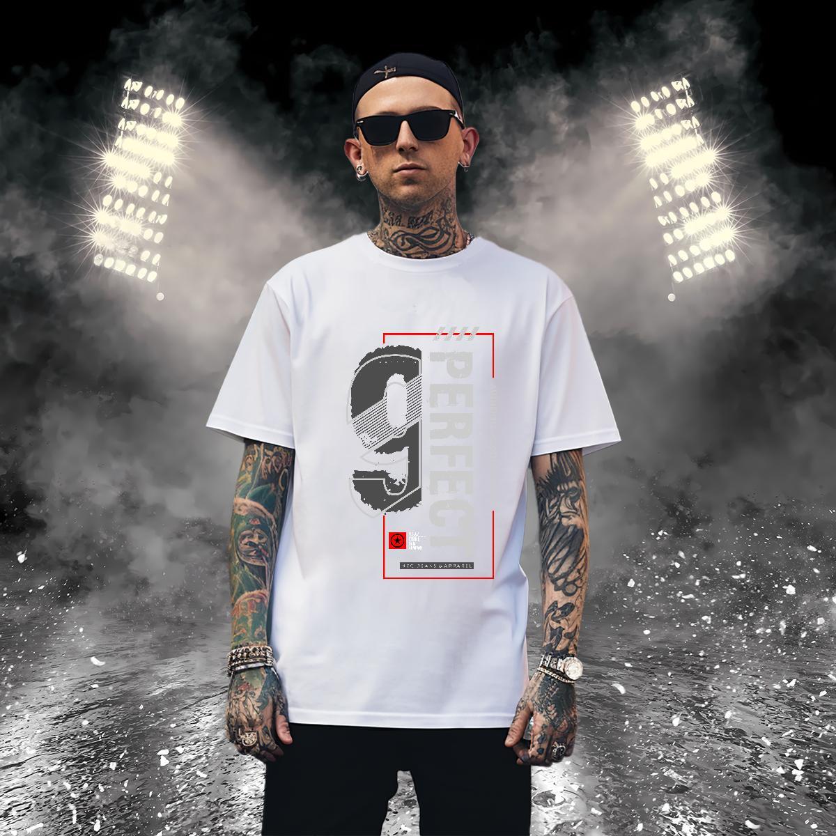 Free Shipping letter T-Shirts for Men Hip Hop Street Men Tees 230g 100% Cotton New Designer Breathable Soft Oversized Tops