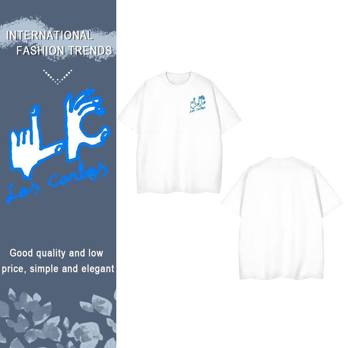 Free Shipping hand T Shirts Men Street Casual Men Tshirts 230g 100% Cotton 2024 DIY Breathable Crew Neck Custom Big Size Tops