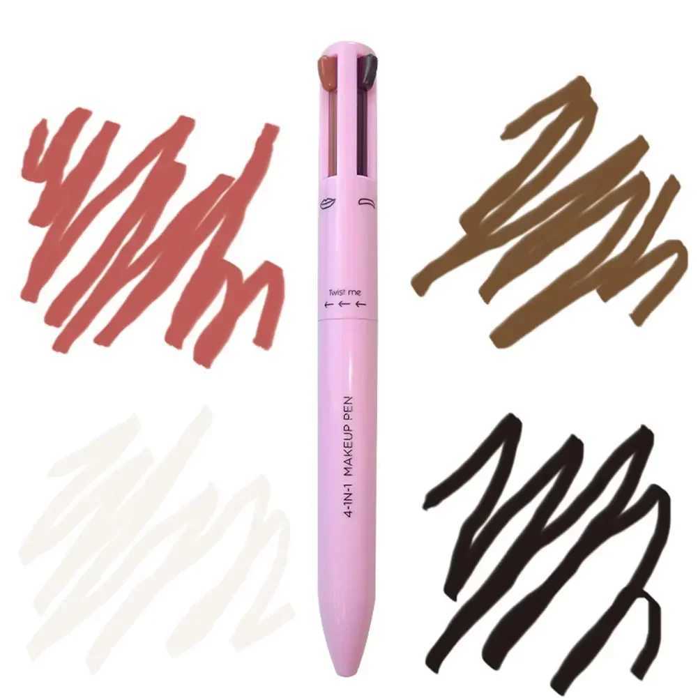 Makeup Tool Multifunctional Pen 4 In 1 Eyebrow Eyeliner Pencil Lasting Drawing Lip Line Waterproof Sweatproof Highlighter Y240813