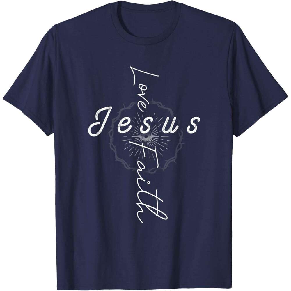 T shirt for Mens Religious Cross Of Words Love Jesus Faith For Christian T-Shirt Shirts Tshirt Graphic Tee Casual Tops Short sleeve Free shipping