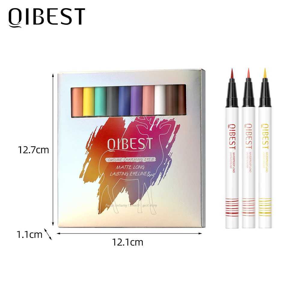QIBEST Colored Eyeliner Set Waterproof Eyeliner Pencil Long Lasting Matte Eye Liner Makeup Cosmetic Beauty Colorful Liner 12 PCS Y240813