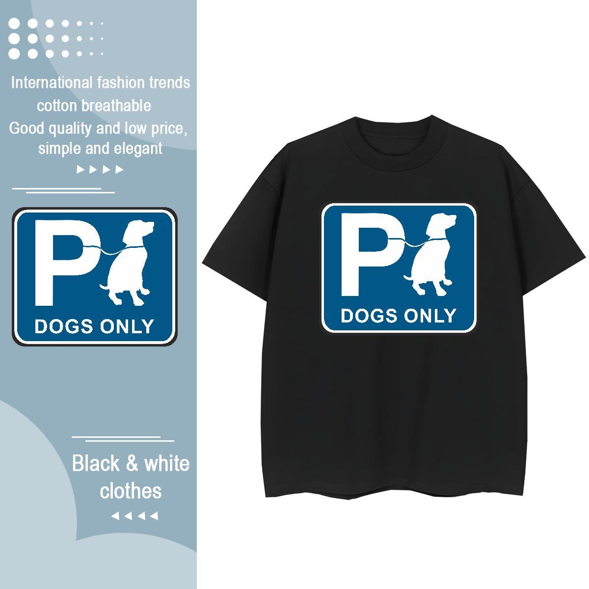 Classic Mens T Shirts dog Breathable Crew Neck Street Casual Skull 100% Cotton 230g Men Clothes T-Shirt DIY Customized Tops
