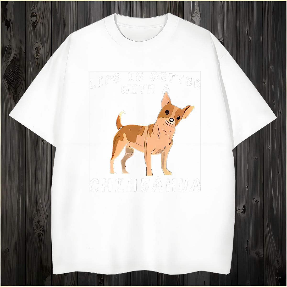 Designer T Shirt For Man dog Breathable Short Sleeve Hip Hop Custom Print Oversized 230g Cotton Men Tees Fashion Casual Tops Tees