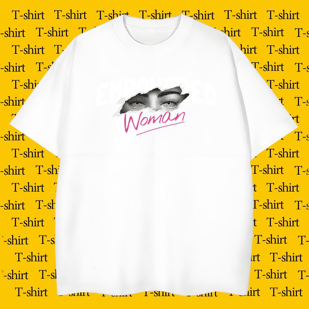 T-Shirts 230g Pure Cotton eyes Daily Outfit Breathable Short Sleeve DIY Anime Couples T Shirts Classic Cool Clothes