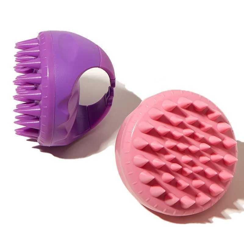 Massage comb silicone head body scalp brush shampoo magic degreasing brush wet dry hair combing tool W240813