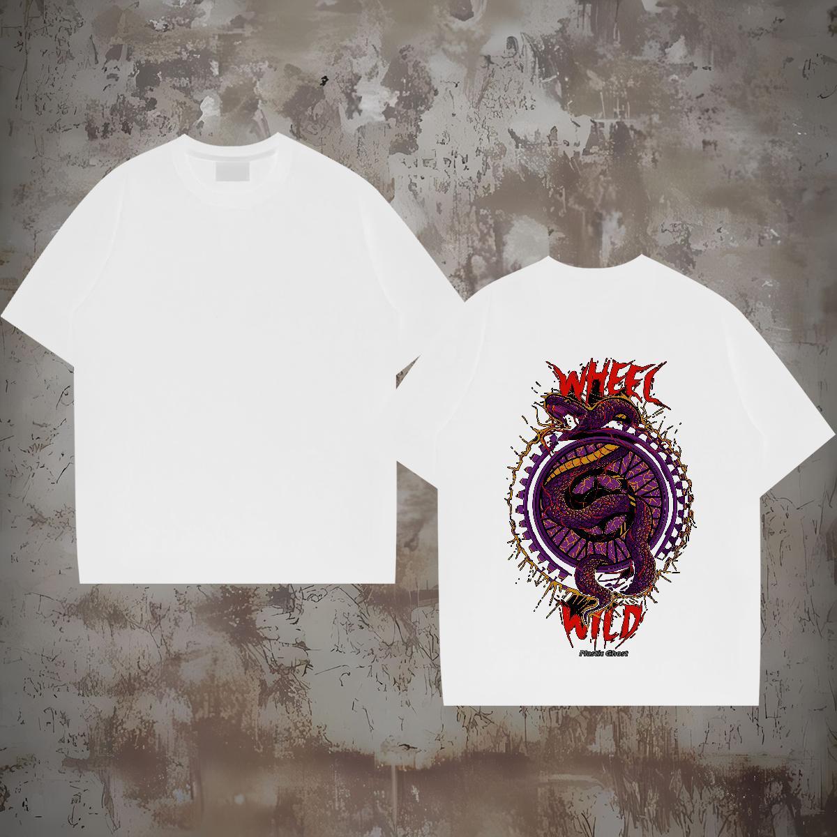 Brand Mens T Shirts snake Crew Neck Hip Hop Custom Big Size 230g Cotton Men Tops Tees Factory Direct Tee Shirt