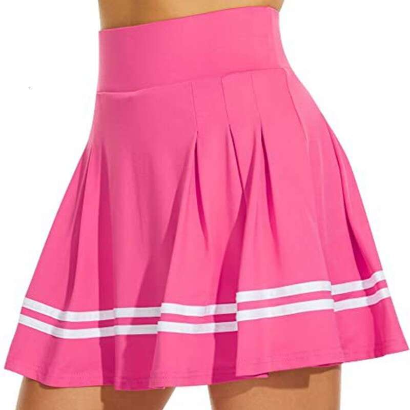 Plated Stripes Women Sports Pants High Waist Breathable Running Exercise Short Quick Dry Tennis Skirt