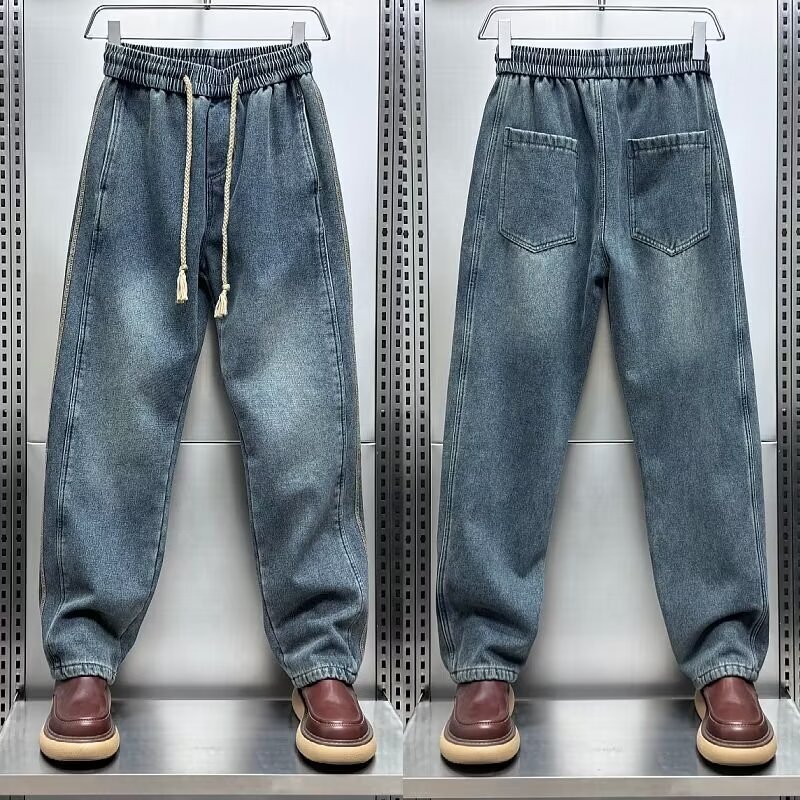 American summer jeans men's versatile design trendy fashion slim casual pants589
