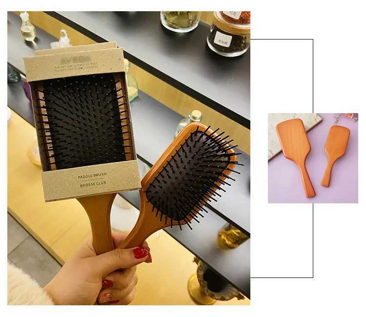 Solid wood air bag wooden comb for hair care with air cushion wooden comb for home massage comb W240813
