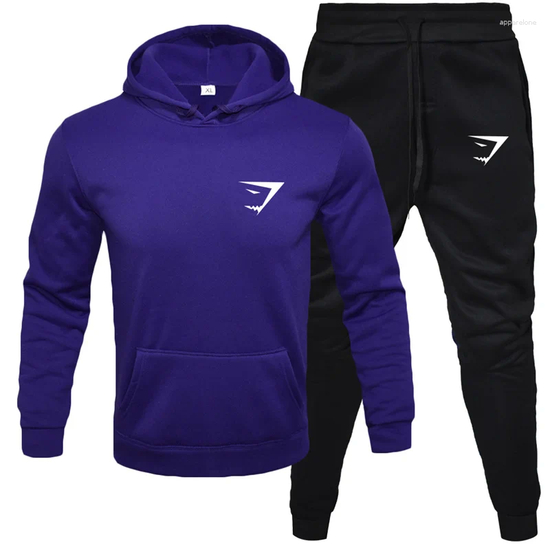 Men's Tracksuits Tracksuit Jogger Sportswear Casual Sweatershirts Sweatpants Streetwear Pullover Solid Color Fleece Hoodies Sports Suit