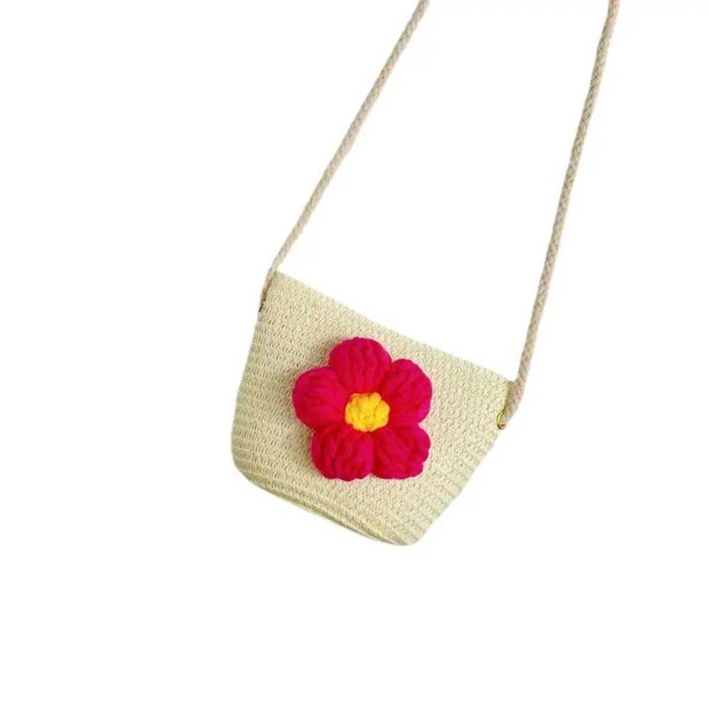 Handmade summer childrens shoulder bag cute floral baby bag messenger bag childrens key coin wallet princess mini handbag W240813