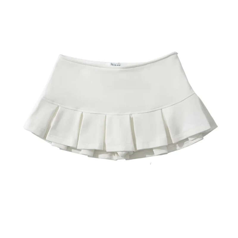 Y2K Mini Women Fashion Sexy Low Waist Black Pleated Short Skirts Summer Korean Preppy Kawaii White A Line Tennis Skirt New