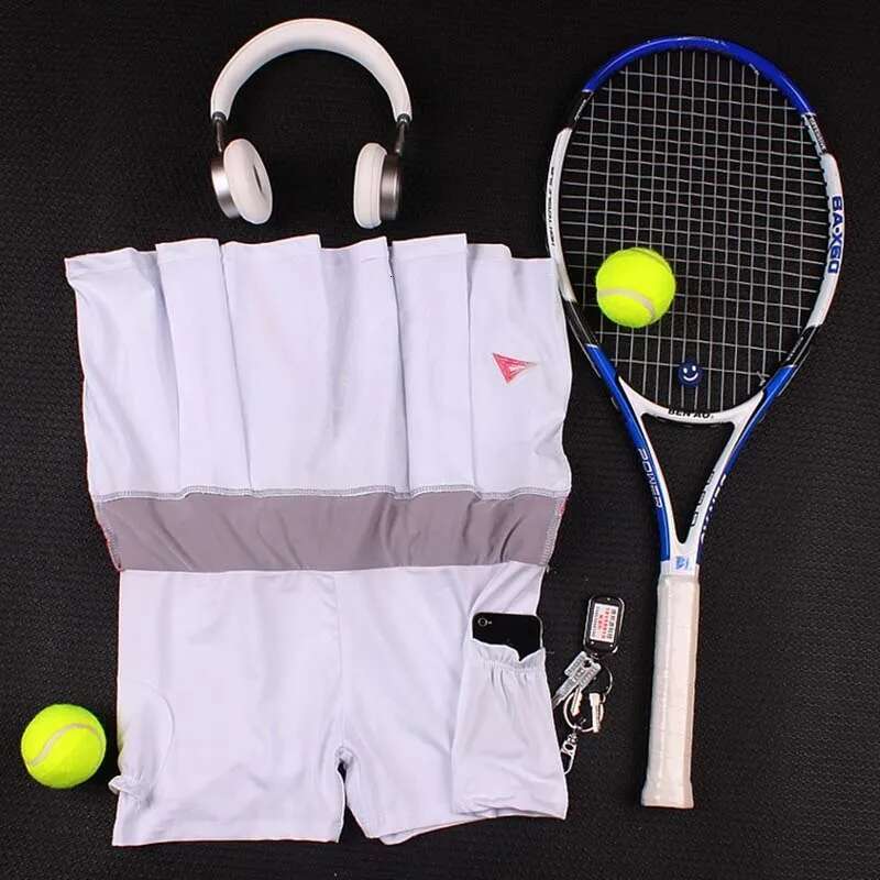 Skirt Tennis Spring Summer Women Sports Badminton Skorts Quick Dry Patchwork Female Training Skirts with Safety Shorts s