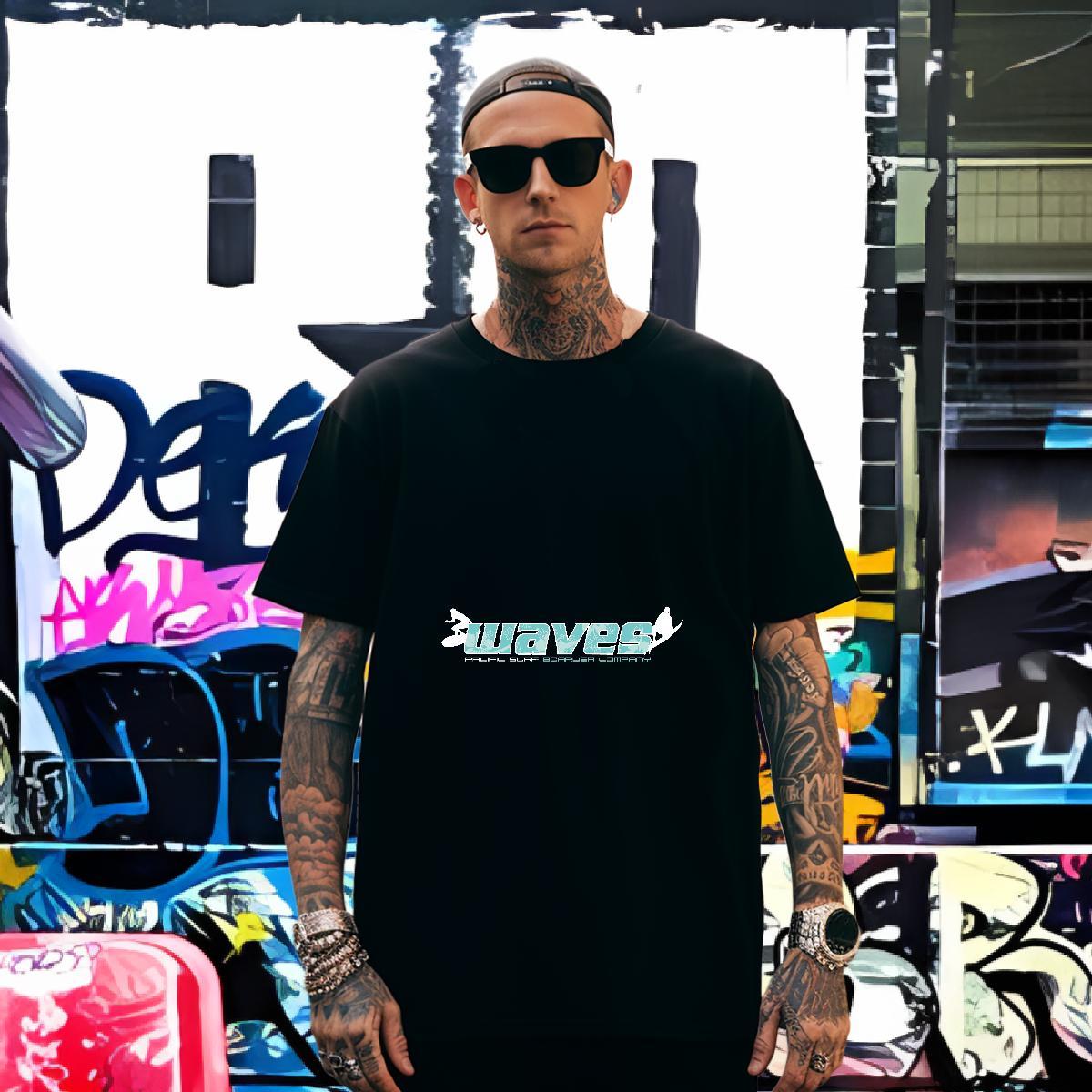 Brand letter T Shirts Men Summer Casual Men Clothes T-Shirt 100% Cotton 230g 2024 Summer Pure Cotton Plus Size Custom Wear