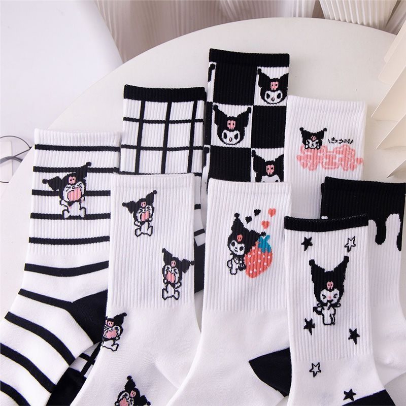 Wholesale Socks Autumn Socks Children's Long Tube Ins Trendy Versatile High Beauty Forest Series Middle Tube Student White Cute