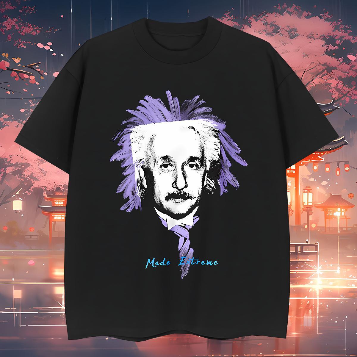 T-Shirts 100% Cotton 230g portrait Casual Breathable Crew Neck Plus Size Cartoon Men Clothes T-Shirt 2024 Classic Wear
