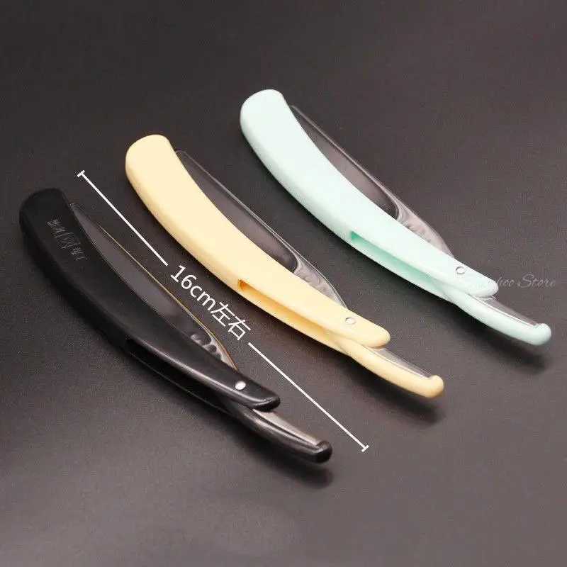Salon Trimmer Manual Shaver Kit Straight Edge Stainless Steel Barber Razor Set Folding Shaving Knife with Free Blades G0115M240814