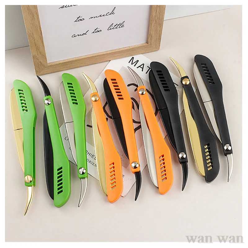Feather Razor Holder Manual Folding Shaver Barber Shop Beard Trimmer Hair Cutting And Shaving Tools Security Blade Mens GiftM240814