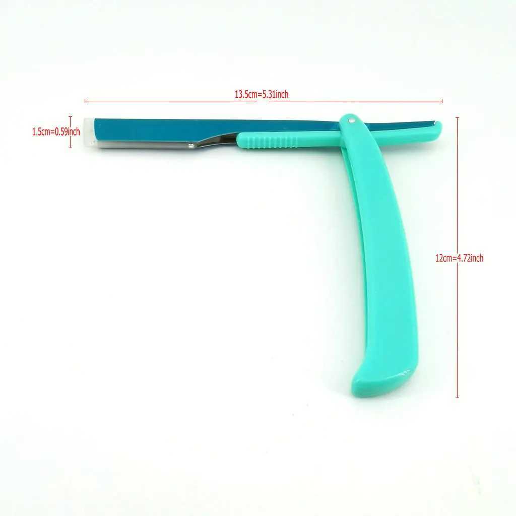 3 Colors Unisex Manual Folding knife Shaving Straight Edge Razors for Beard Shaving Hair Removal With BladesM240814