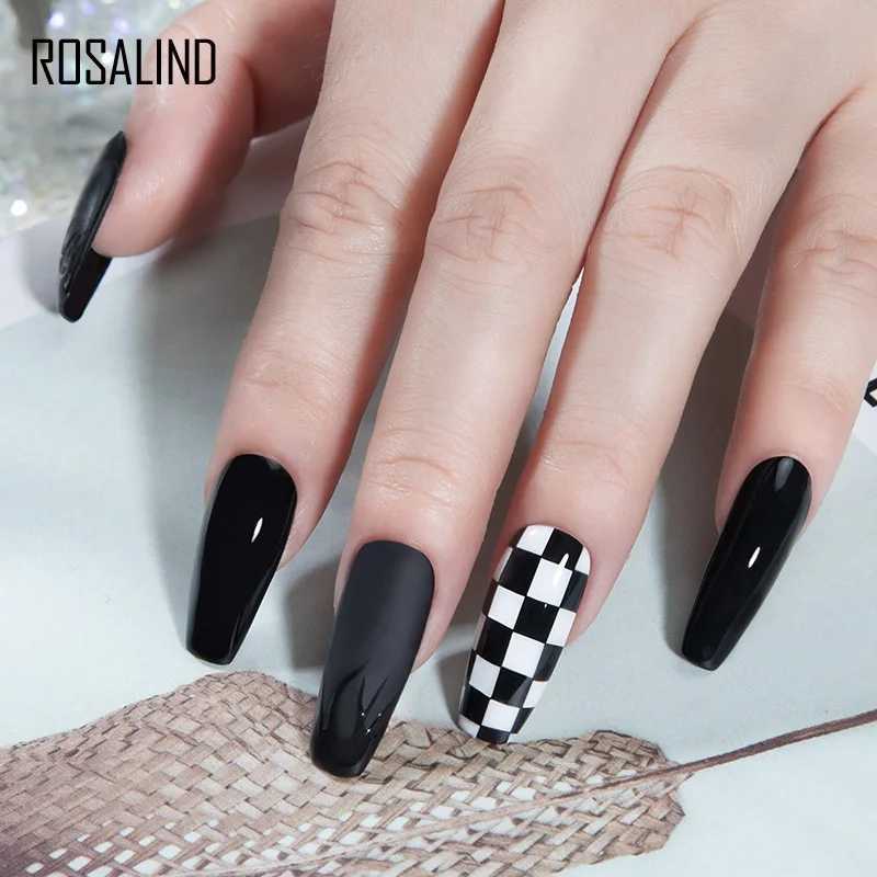 Rosalind Nail Gel Polish Nail Supplies Varnishes Glitter Semi Permanent Nail Art Manicure DIY Design Top Base Coat UV GelM240814