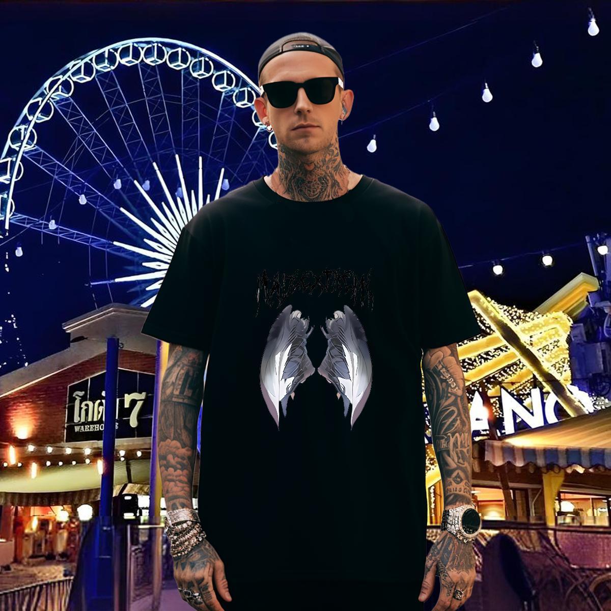 Man T Shirts 230g 100% Cotton icon Anime Printing Street Breathable Short Sleeve Oversized 4XL Tshirts Custom Designer Clothes