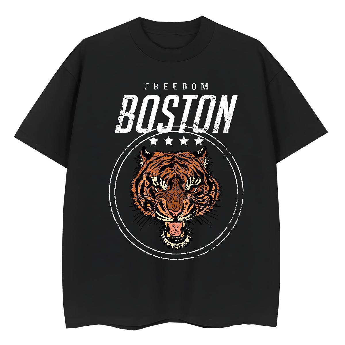 High Quality Mens T Shirts tiger Breathable Short Sleeve Summer Casual Asian Size 230g Pure Cotton Mens Tshirts Classic Polos