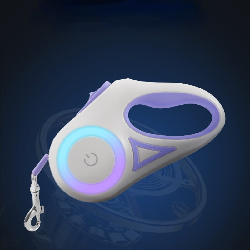 Update Dog Collars 5M LED Pet Leash Retractable Lighted Night Outdoor Walking Non-Slip Handle Supplies