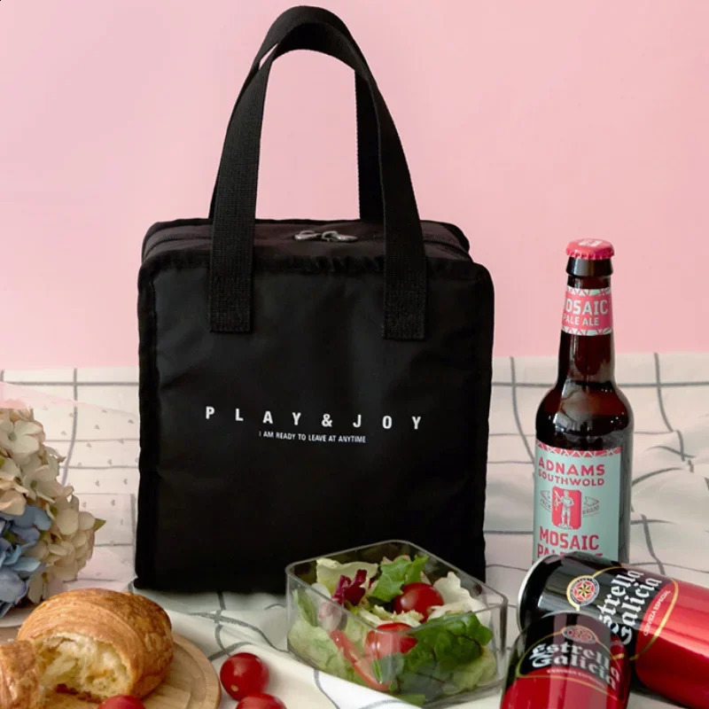 Lunch Bag Office Worker Bring Meals Thermal Pouch Child Picnic Beverage Snack Fruit Keep Fresh Handbags Food Bags 240813