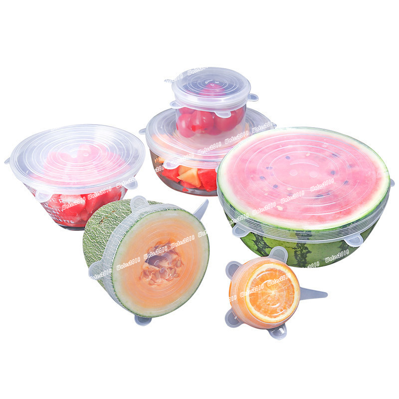 Food Grade Silicone Stretch Lids Seal Caps Yogurt Regular Mouth Mason Jars Soda Beer Pet Food Jars