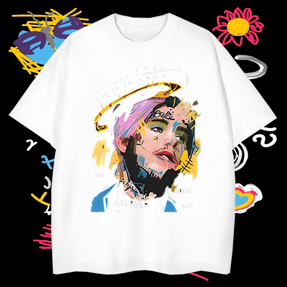 T-Shirts 230g 100% Cotton portrait Casual Beach Breathable Soft Cartoon Printing L-4XL Men Tshirts Customized Free Shipping Tees