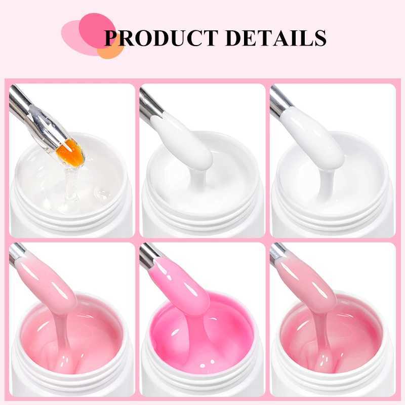 15ml Quick Extension Gel Nail Polish Nude Pink Nail Extension Gel Semi Permanent UV Construction Gel For Nail Extensions DIYM240814