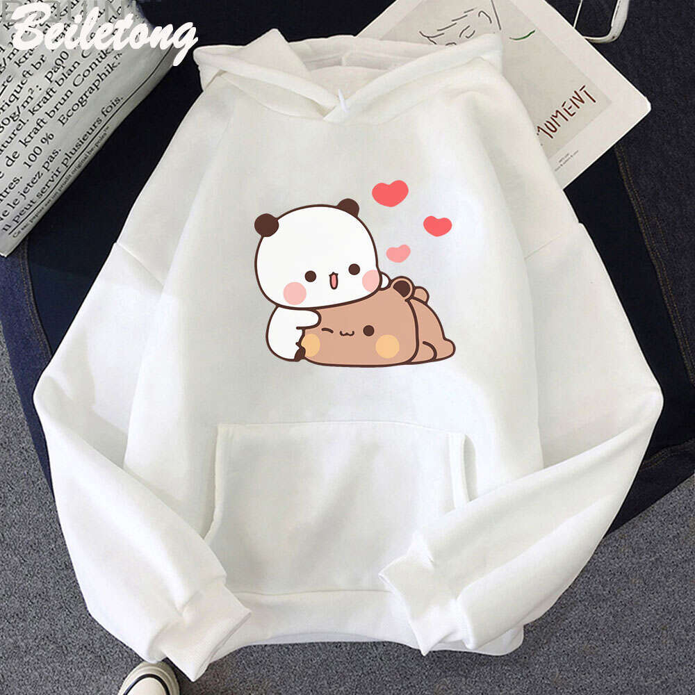 Panda Cute Bear Cartoon Men Women Couple Hoodies Long Sleeve Bubu Dudu Plus Size Sweatshirt Haruku Boy And Girl Streetwear