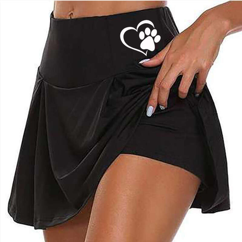 6 Colors Women's Fashion Solid Color Running with Double-Layer Tennis Golf Sports Hot Workout Shorts Gym Skirt S-5XL