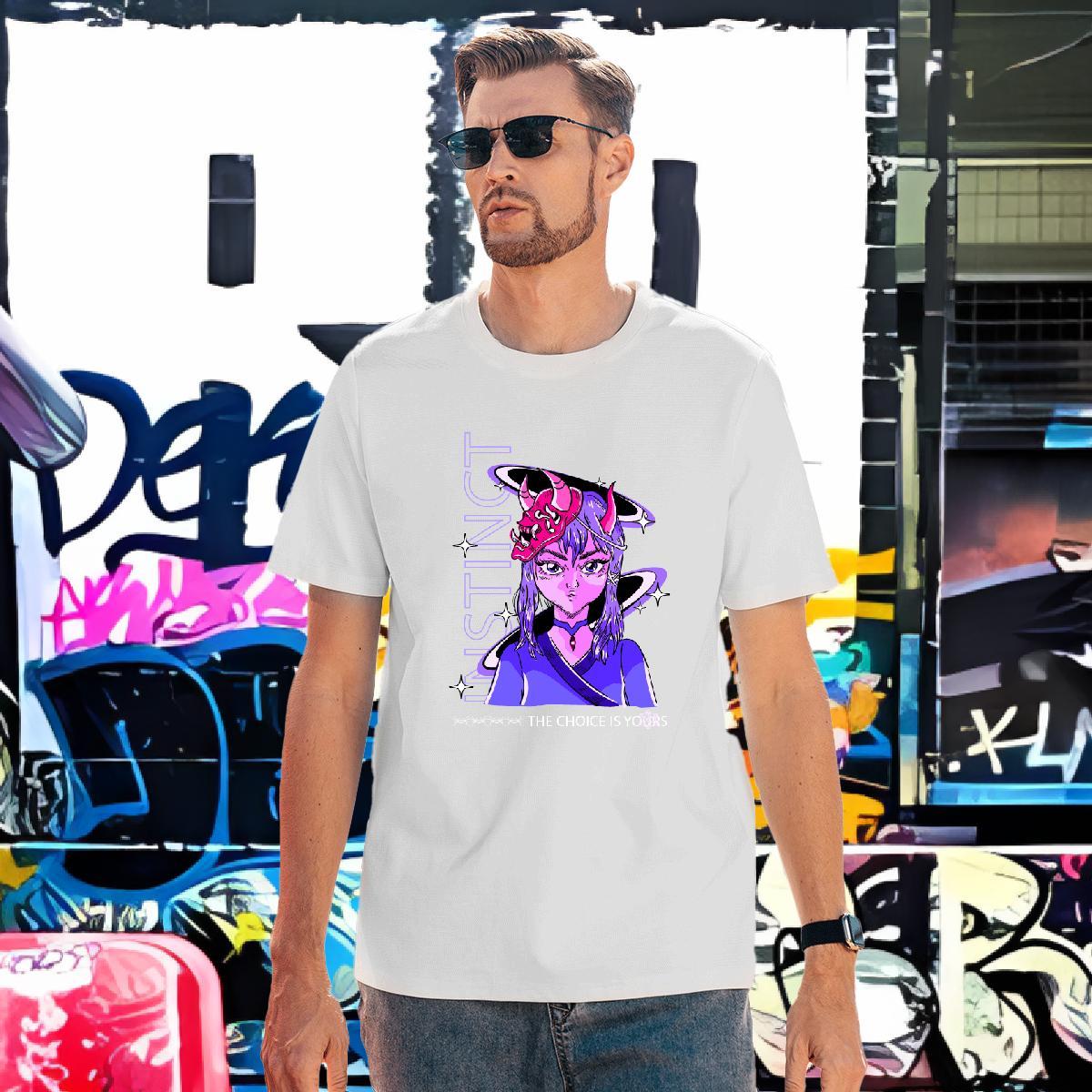 Mens T Shirts 230g Pure Cotton portrait High Street Hip Hop Breathable Crew Neck Graphic Men Tshirts 2024 Designer Loose Tees