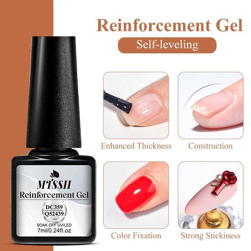 Mtssii 7ml Reinforcement Gel Nail Polish Function Gel Thick Base Gel Top Coat Transparent Soak Off UV LED Nail Art ManicureM240814