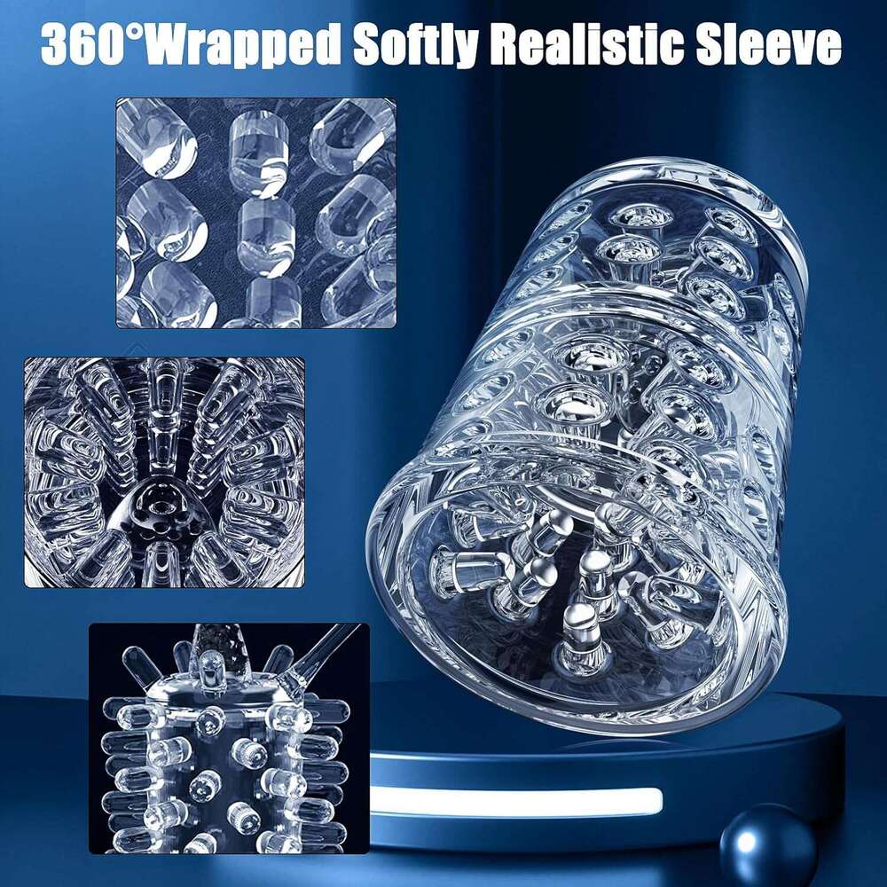 Men's Automatic Male Sex Toy - Male Sex Toy Pump with 6s Vacuum Pump, 7 Rotation and Suction Modes Adult Toy LCD Display Screen Sex Machine Pocke
