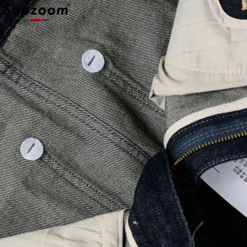 Arrival Top Fashion Autumn Zipper Fly Stoashed Casual Patchwork Cargo Denim Pockets Cotton Jeans Men 240814