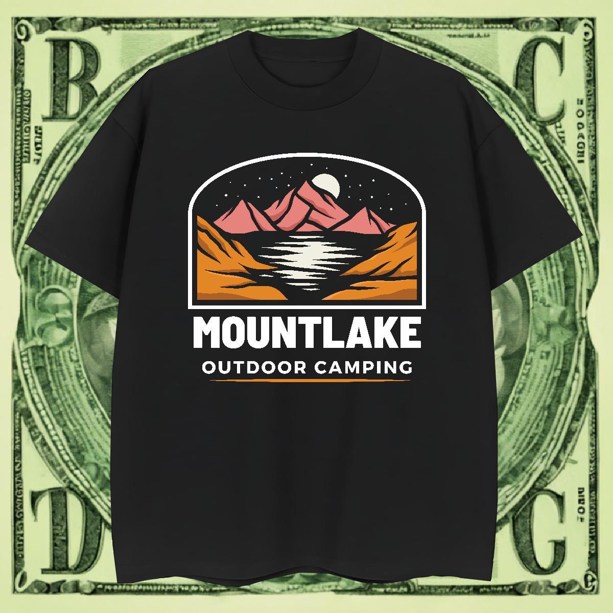 Classic Men Tees Sport 230g Pure Cotton Plus Size Cartoon O-Neck Short Sleeve mountains T-Shirts for Men Customized Tops