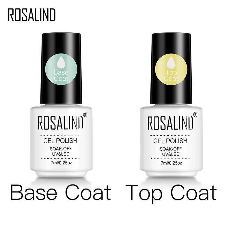 ROSALIND Primer Gel Polish Semi Permanent Nails For Manicure Strengthen Top Base Coat Soak Off UV Vernis Lacquer Nail Gel ArtM240814