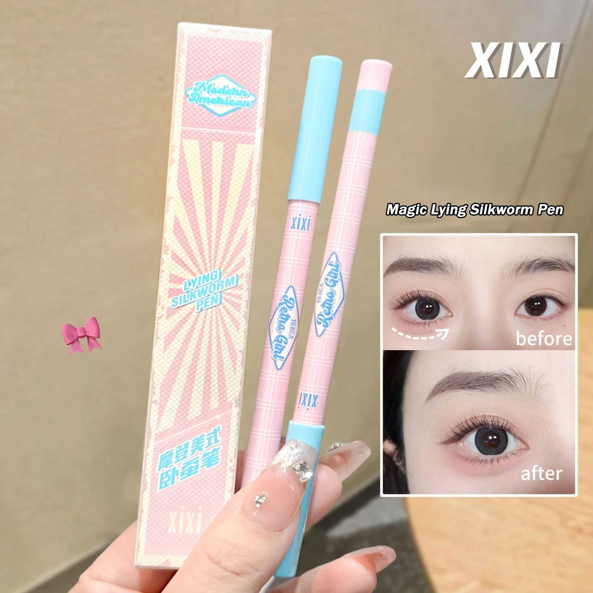 6Colors Brown Lying Silkworm Pen Pearlescent Matte Eyeliner Pencil Waterproof Big Eyes Makeup Smooth Quick-drying Beauty Tools Y240813