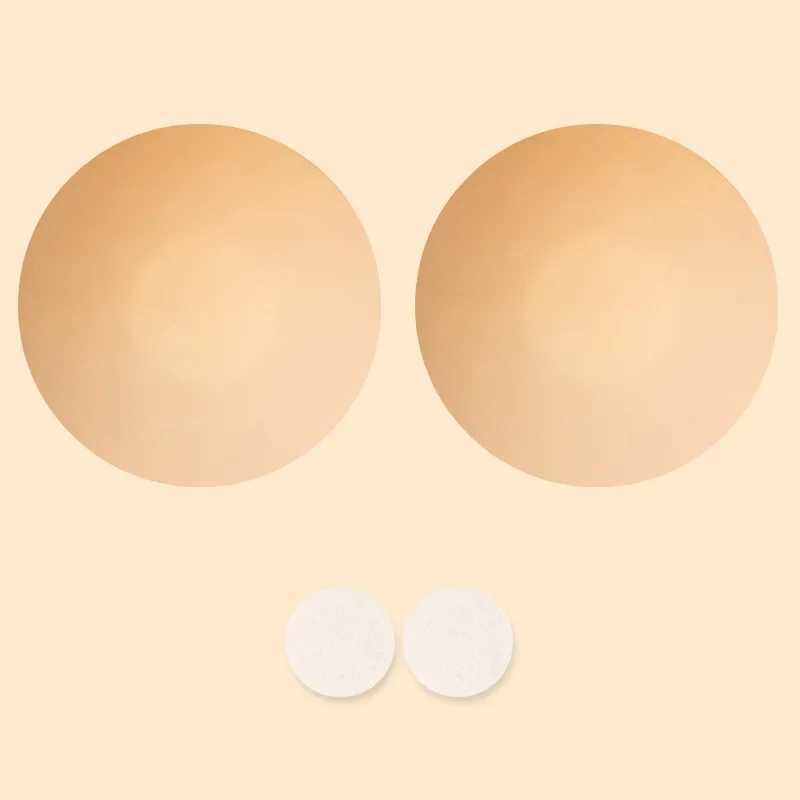 Strapless seamless cake cover ultra-thin invisible bra Nipple cover bio absorbent silicone reusable sweat resistant summer travelXJ250324