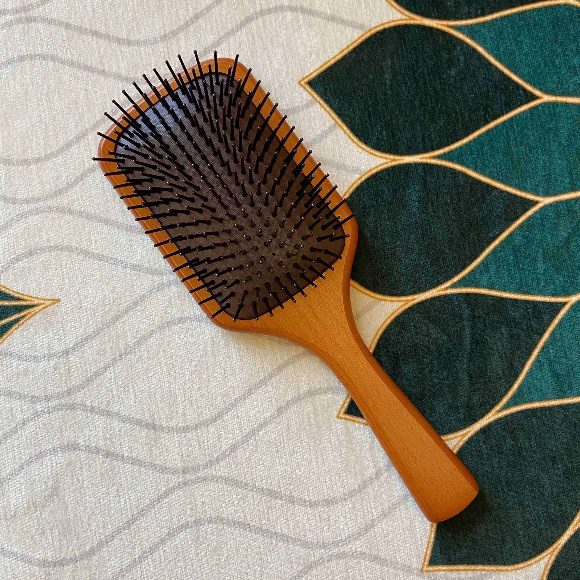 Solid wood air bag wooden comb for hair care with air cushion wooden comb for home massage comb W240813