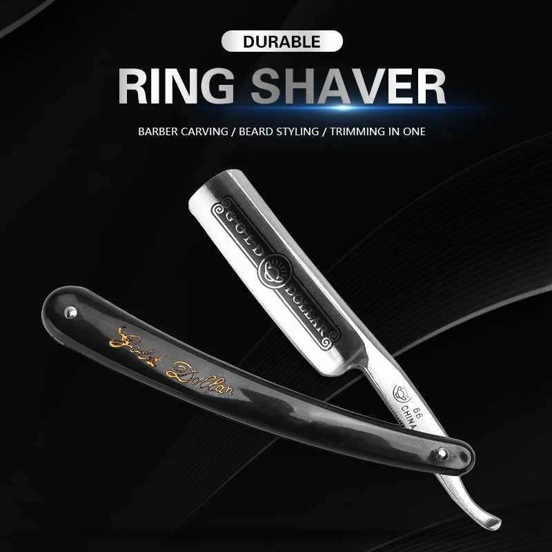 Mens Razor High-Quality Traditional Stainless Steel Manual Straight Side Shaver Holder Beard and Facial Epilator HairdresserM240814