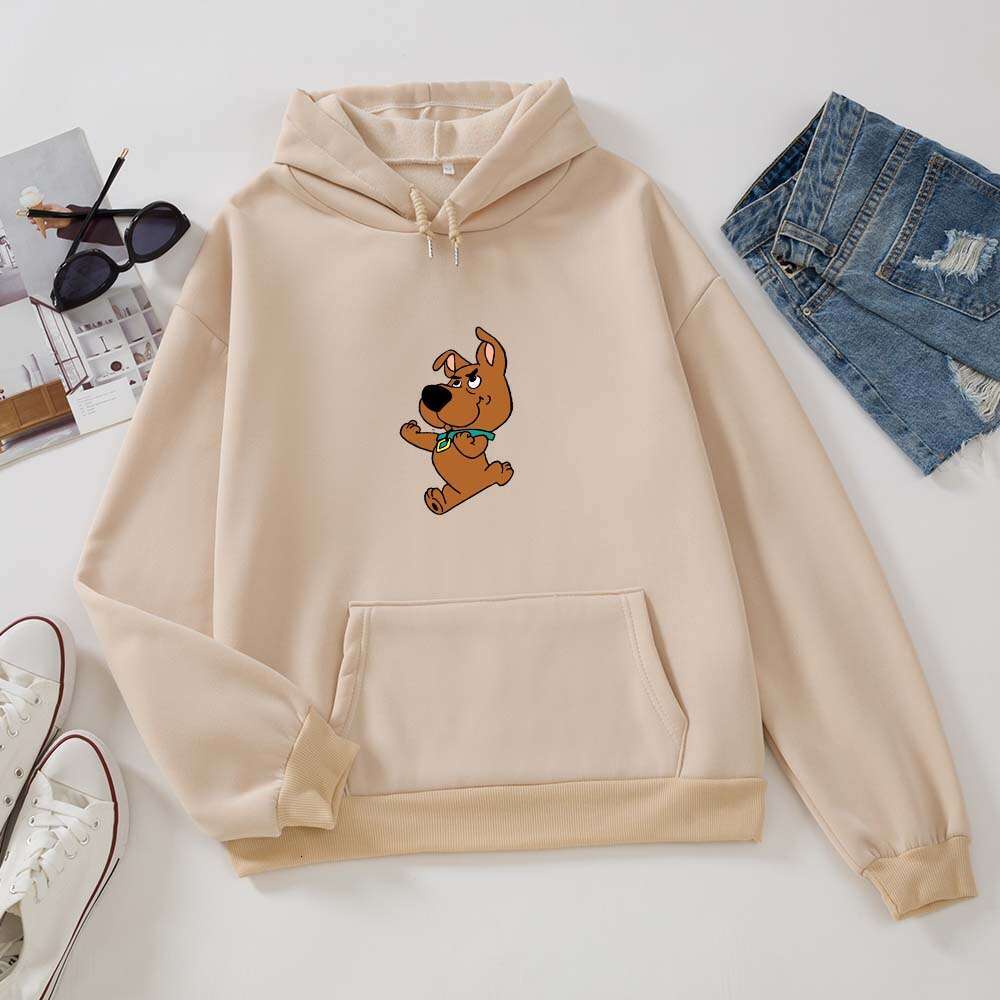 Cartoon Kawaii Dog Print Hooded Plus Size Sweatshirt Women Hoodies Haruku Long Sleeve Female Pullover Casual Clothes Tops