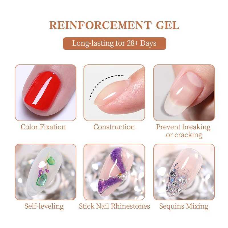 UR SUGAR 7ml Reinforcement Gel Nail Polish Function Gel Thick Base Gel Top Coat Transparent Soak Off UV LED Nail Art ManicureM240814