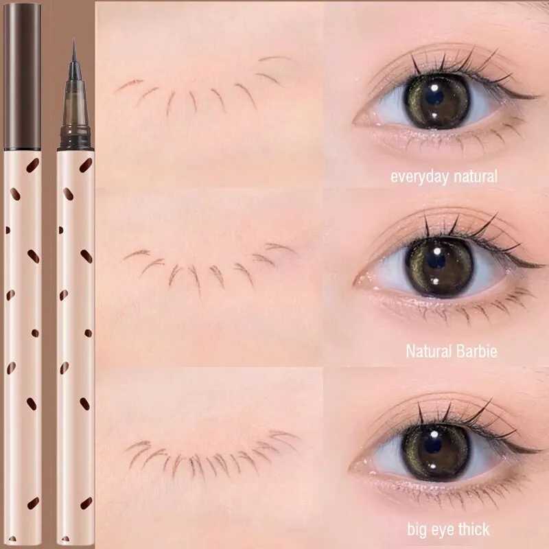 Eyelash Pencil Long Lasting Waterproof Perspirant Resistant Fine Head Non Smudging Eyelash Laying Silkworm Liquid Eyeliner Y240813