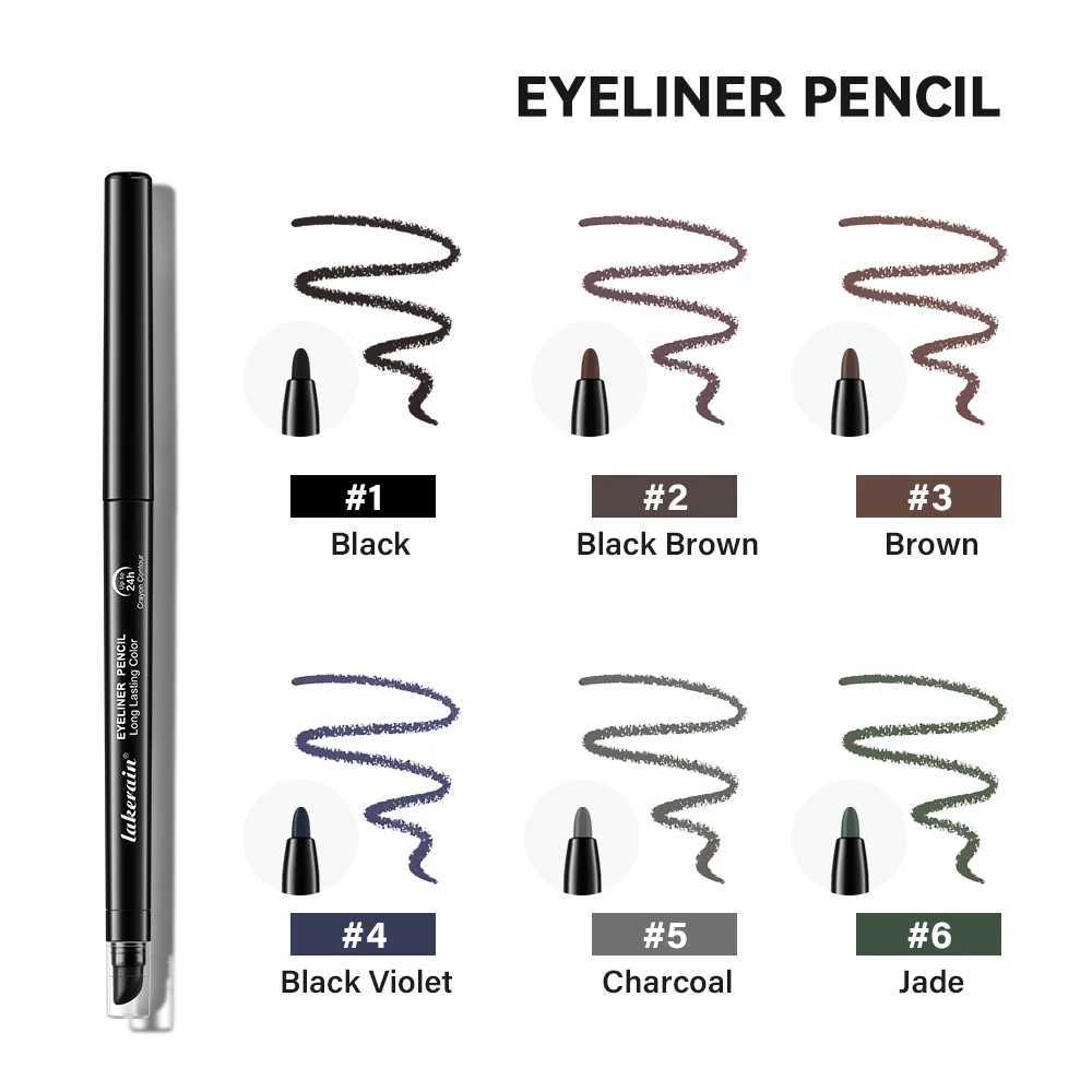 6 Colors Eyeliner Makeup Smooth Easy To Wear Lasting Eyes Waterproof Fashion Eyes Liner Pencils Eye Makeup Tool Y240813