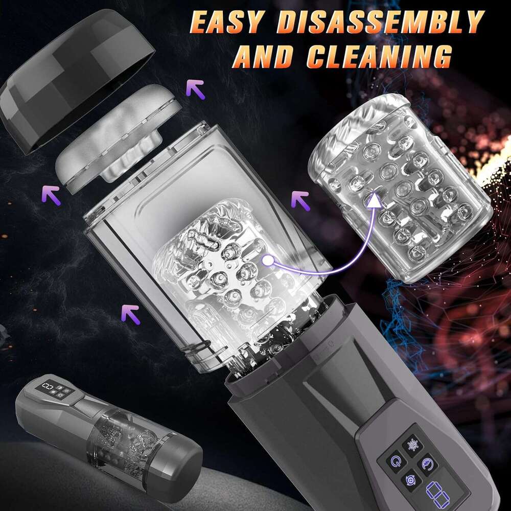 Male Sex Toys - Male Sex Toy Trainer Adult Toy Male vibrator with 7 vibrations and rotating thrust licking, 3D texture, massager pocket, genital sex m