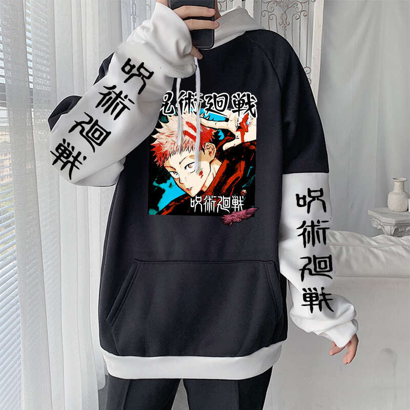 Jujutsu Kaisen Unisex Haruku Japan Anime Yuuji Itadori Sweatshirt Long Sleeve Men Plus Size Autumn Winter Hoodies